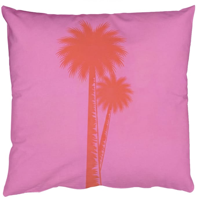 Sierkussens - Kussentjes Woonkamer - 50x50 cm - Palmbomen - Modern - Roze