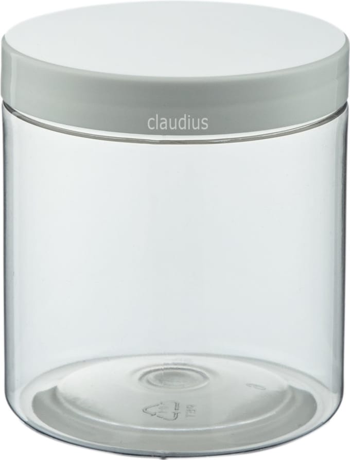 Lege plastic potje 250 ml PET transparant - met witte deksel - set van 10 stuks - Navulbaar - Leeg