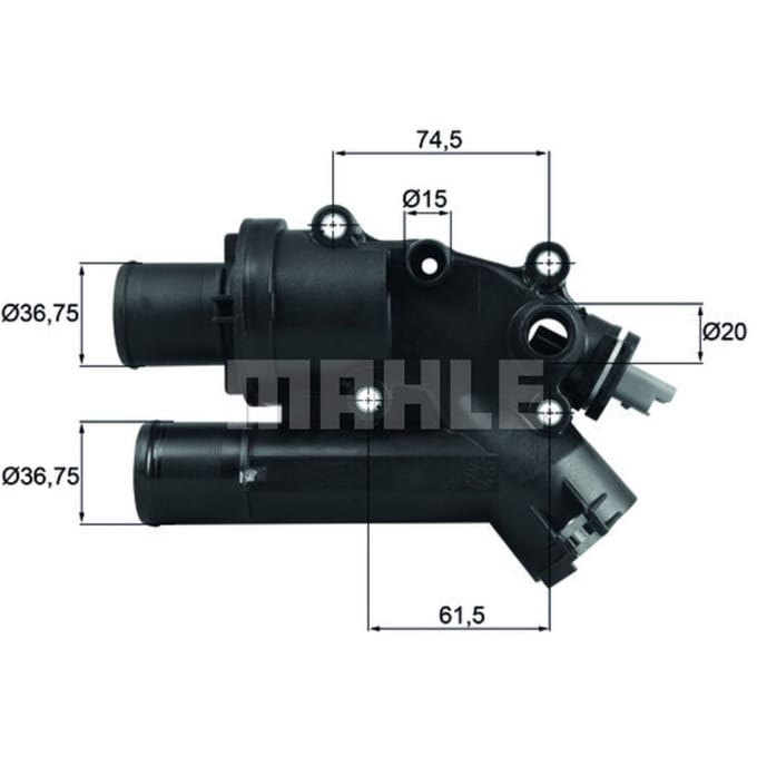 Thermostaat, koelvloeistof MAHLE TH 46 83