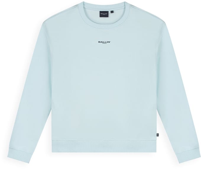 Ballin Amsterdam - Jongens Loose fit Sweaters Crewneck LS - Light Blue - Maat 8