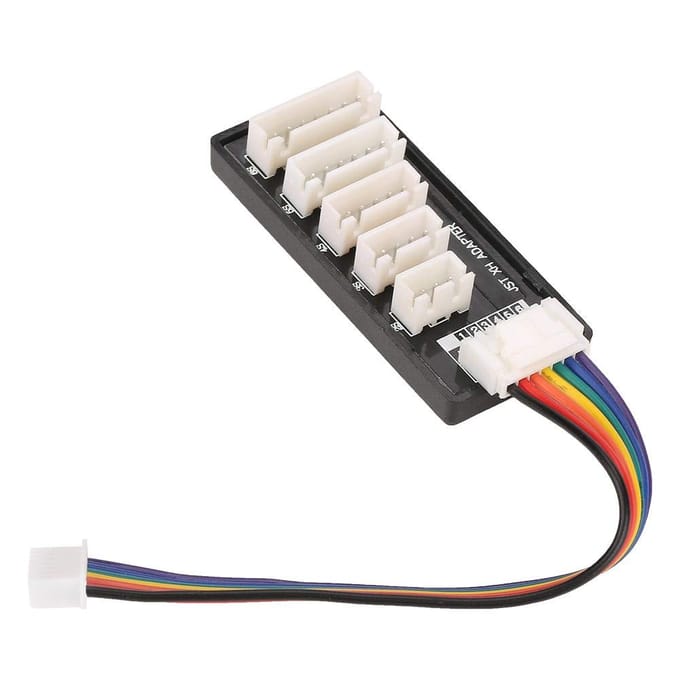 2S–6S LiPo Batterij Uitbreidingsbord | Parallel Laad- en Balanceringsmodule | JST-XH Connector | Voor RC Helikopters, Hobby Batterijen, Plastic groen
