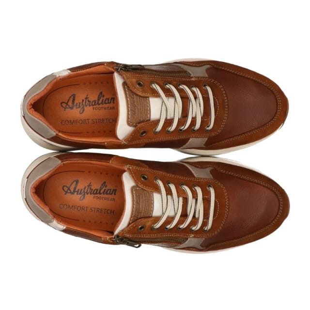 Australian Footwear Connery 15.1682.02-t6e-cognac-taupe-white