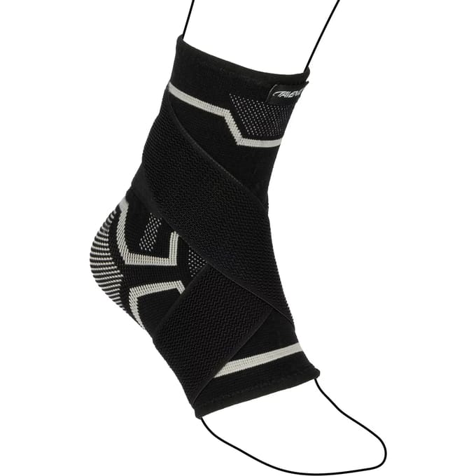 Avento Enkel Compressie Bandage - Zwart/Zilvergrijs - Maat S/M