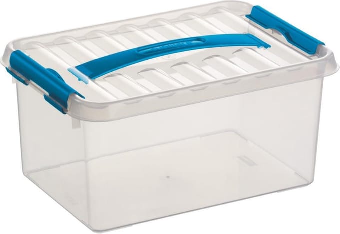 Sunware - Q-line opbergbox 6L transparant blauw - 30 x 20 x 14,3 cm