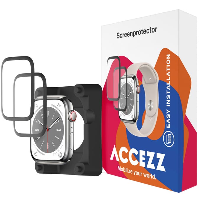 Accezz 2x Screenprotector met applicator voor de Apple Watch Series 4-6 / SE - 40 mm