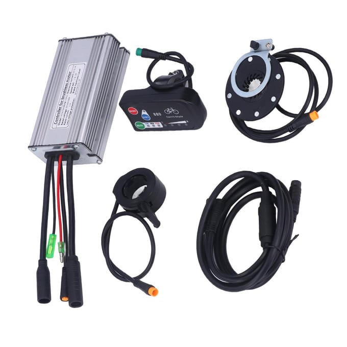 Fiets Lithium Batterij Ombouwset 22A Controller LED 880 Display 1 naar 2 Aansluitkabel Kit gray