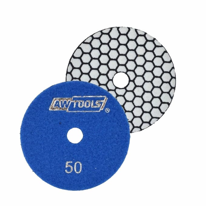Awtools - Polijstschijf - 100mm - Droogpolijsten - Diamantkorrel