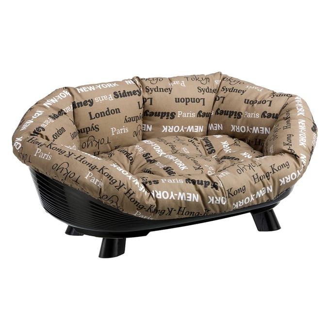 - L 82 x B 59,5 x H 25 cm - Hondenmand Siesta Deluxe + kussen Cities