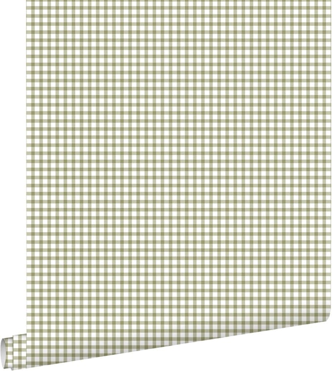 ESTAhome behang ruitjes groen - 50 x 900 cm - 132148