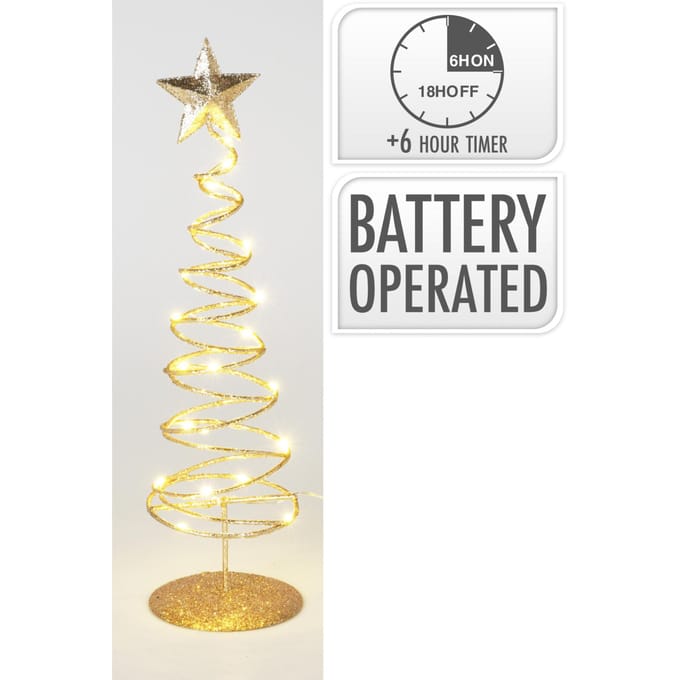 Kerstboom met ster warm wit led 40x11x11cm