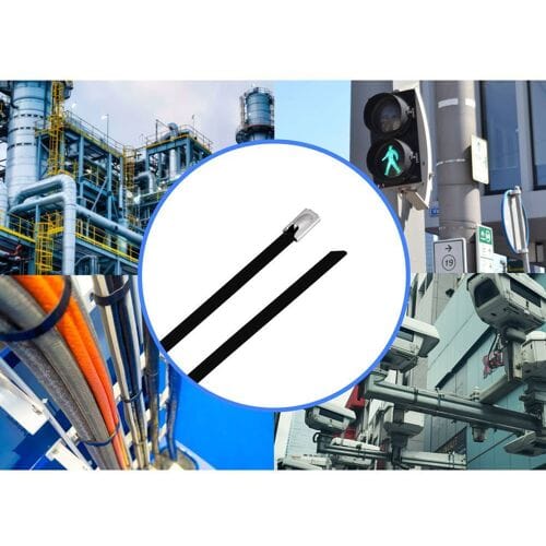 TRU COMPONENTS TC-12647600 Stalen kabelbinder 680 mm 4.6 mm AISI 304 Met coating 100 stuk(s)