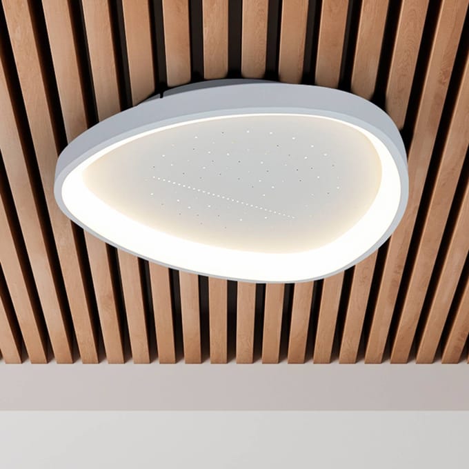 Näve LED plafondlamp Argesa Ø 60,5 cm, wit, CCT, afstandsbediening