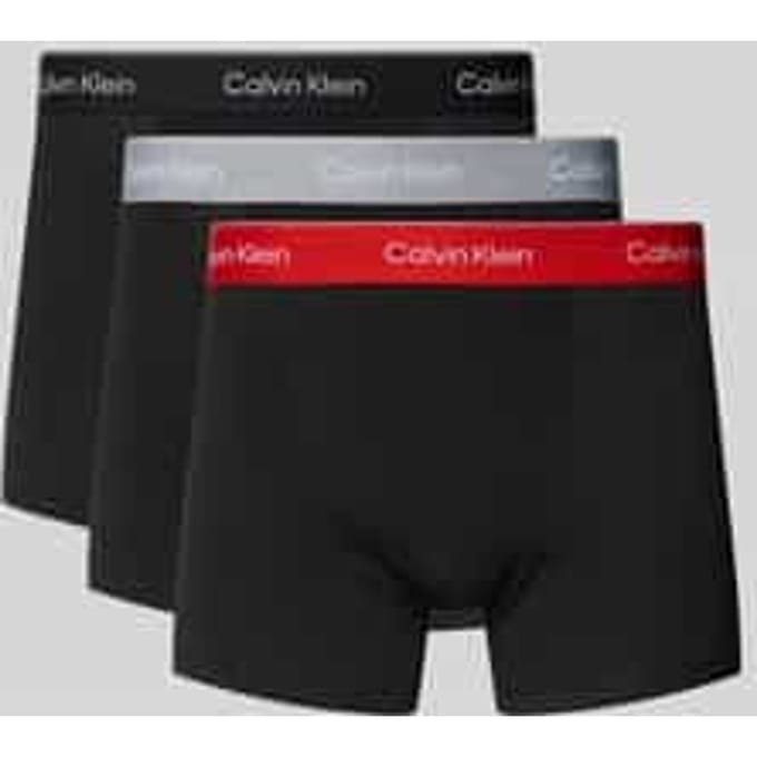 Calvin Klein Heren boxershorts trunks icon cotton stretch 3-pack effen