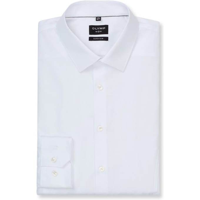 OLYMP No. Six Overhemd, Super Slim, Urban Kent, Wit