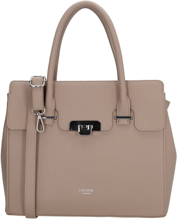 Charm London Soho Handtas - Schoudertas - Crossbody - Dames - Lichttaupe
