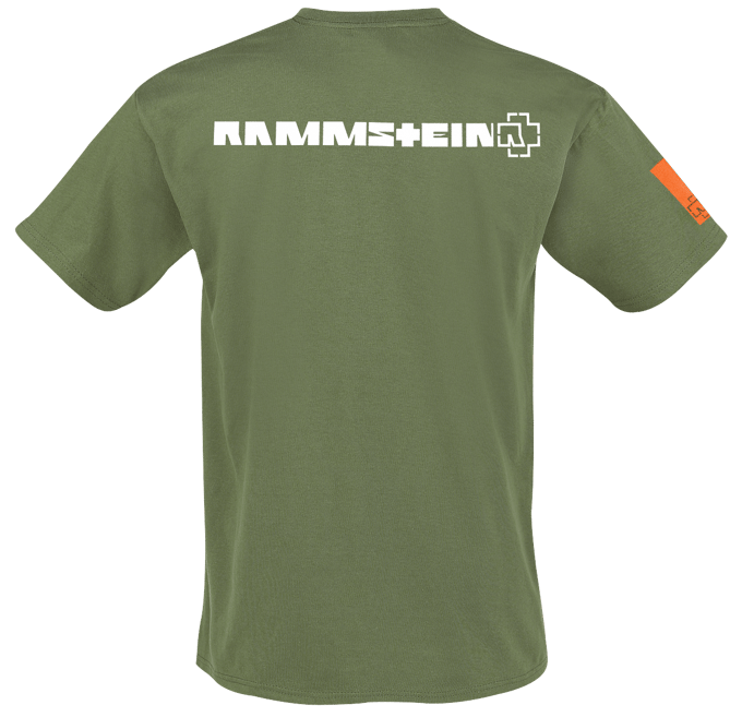 Rammstein T-shirt - Logo - S tot 3XL - voor Mannen - olijf