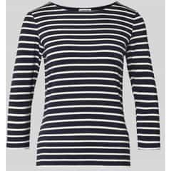 T-shirt met ronde hals en 3/4-mouw