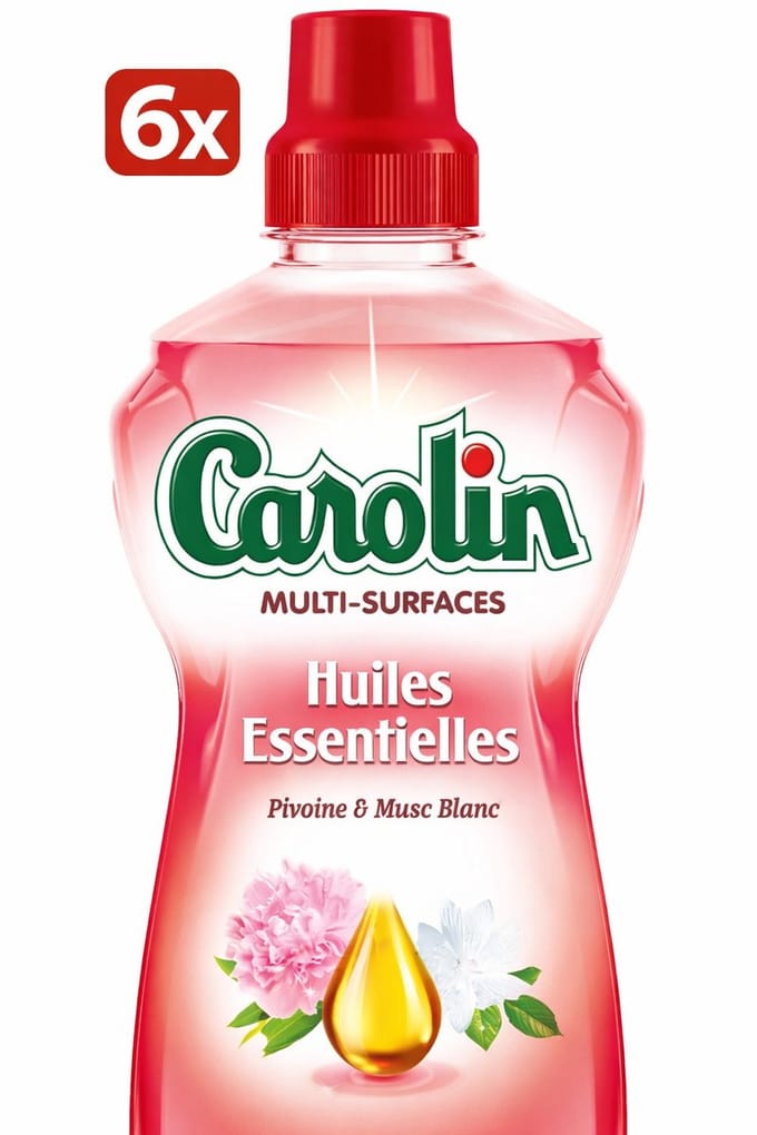 6 x Carolin - Allesreiniger - Pioen & Witte Musk - 1L