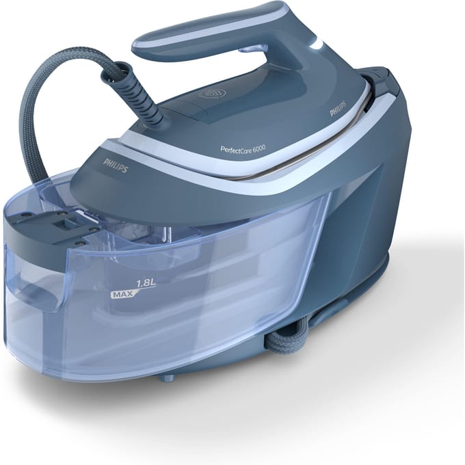 Stoomstrijkijzer - PHILIPS - PSG6042/20 - PerfectCare Compact Serie 6000 - 8 bar - 1,8 L - Blauw
