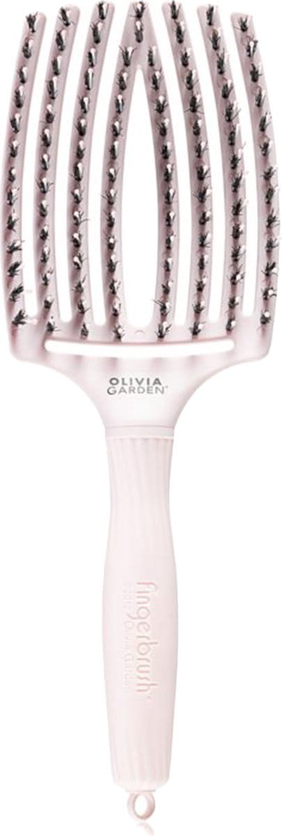 Olivia Garden Fingerbrush Care Iconic Boar&Nylon Pastel Pink Large