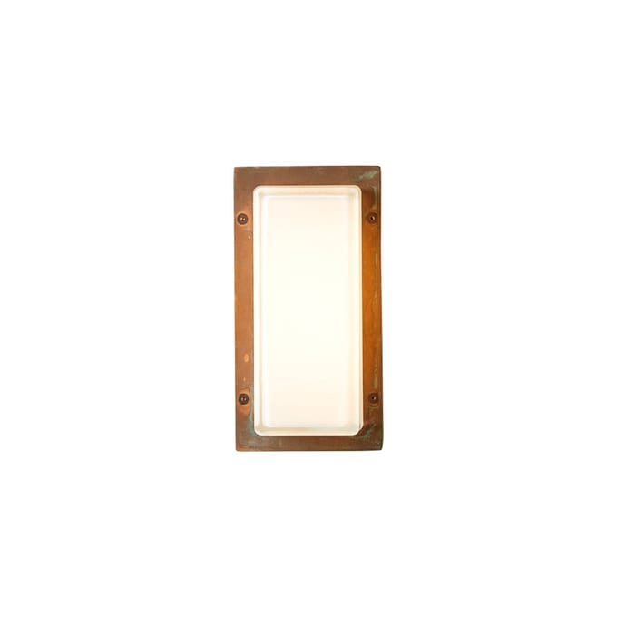 Moretti Luce Buitenwandlamp Ice Cubic 3410, messing antiek