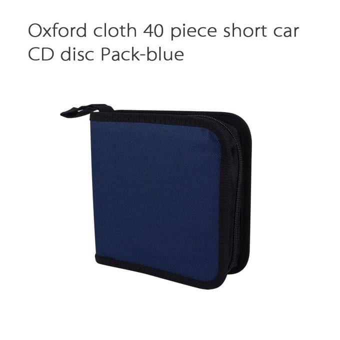 Draagbare Oxford stoffen 40-schijfs CD/DVD-houder DJ-opbergtas met rits black