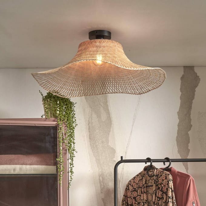 GOOD&MOJO Plafonniere Ibiza - Bamboe - 65x65x20cm - Bohemian