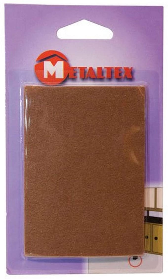 Metaltex Viltplaat Meubeldoppen Uitknipbaar 10 X 7,5 Cm Bruin