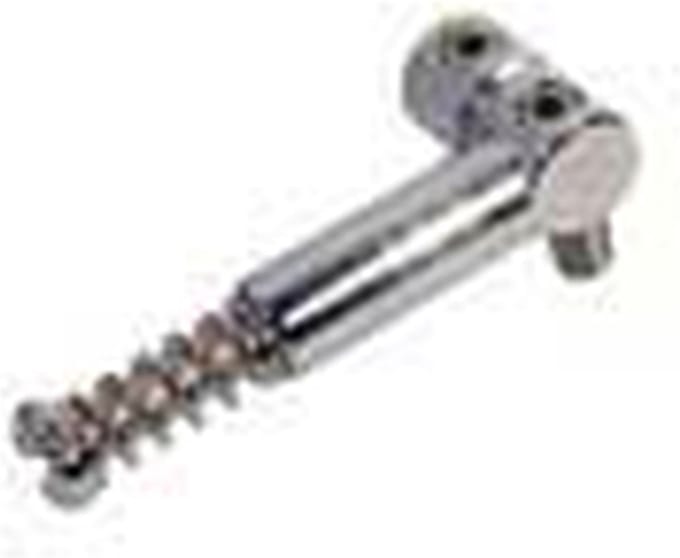 Brugzadel, metaal, chroom, Stallion, p=10,8, inclusief veer en schroef, 6-pack