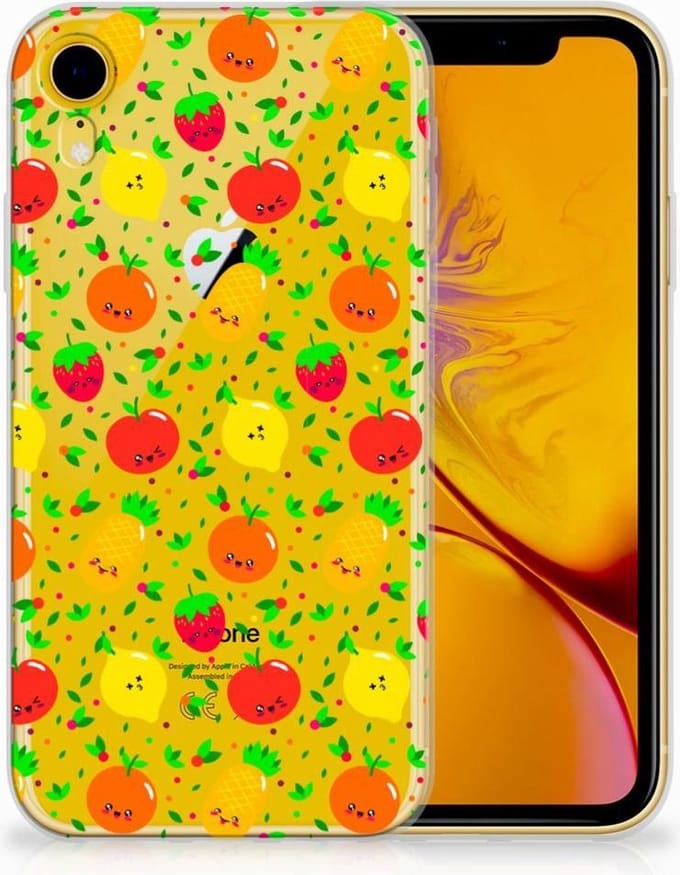 Apple iPhone Xr Siliconen Case Fruits