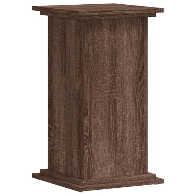 vidaXL - Plantenstandaard - 33x33x60 - cm - bewerkt - hout - bruin - eikenkleurig