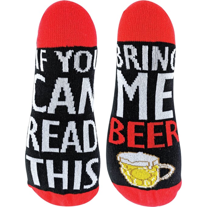 Als je dit kunt lezen, breng me... Funky sokken - Bier