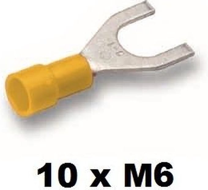 Cimco vorkkabelschoen geisoleerd 4-6mm2 M6 zak 10