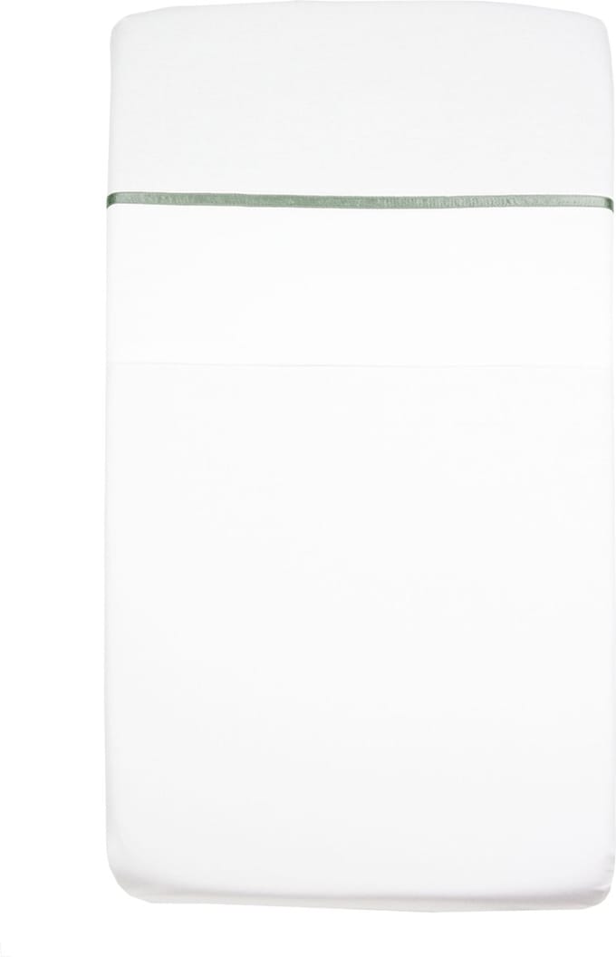 Briljant Baby Wieg Laken met Bies - 75x100 - Stonegreen