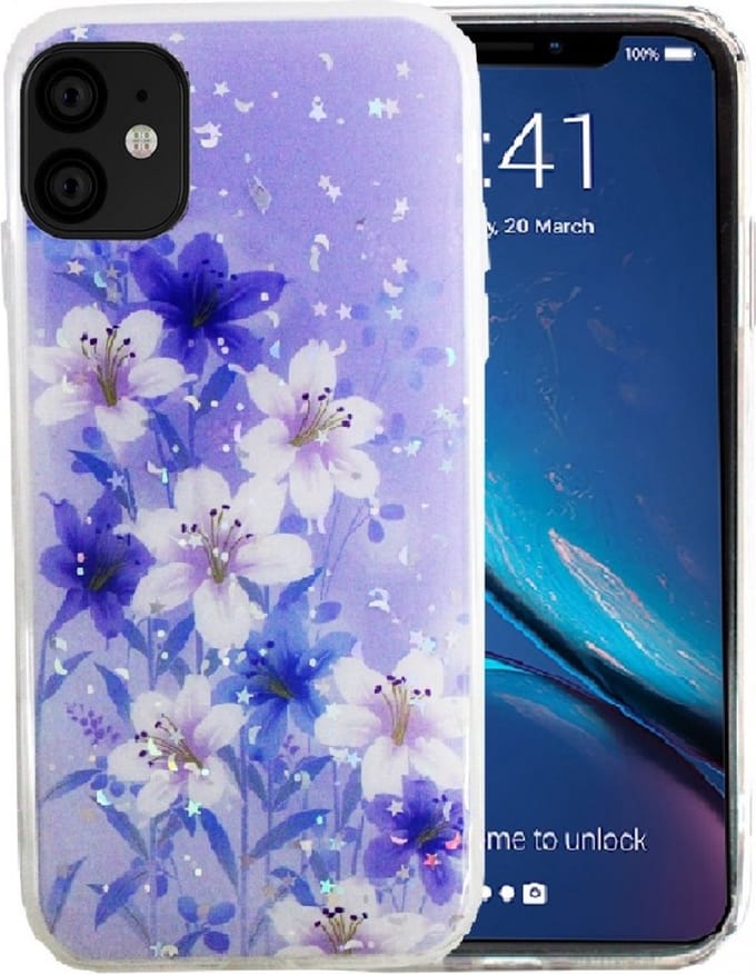 Silicone Geschikt voor Apple iPhone 11/TPU back cover print/iphone 11 achterkant + gratis screenprotector (5)