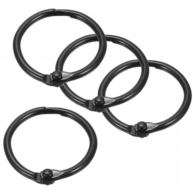 Dailygoods - 4 Stuks Losse Ringbanden voor Documenten en Ambachten
