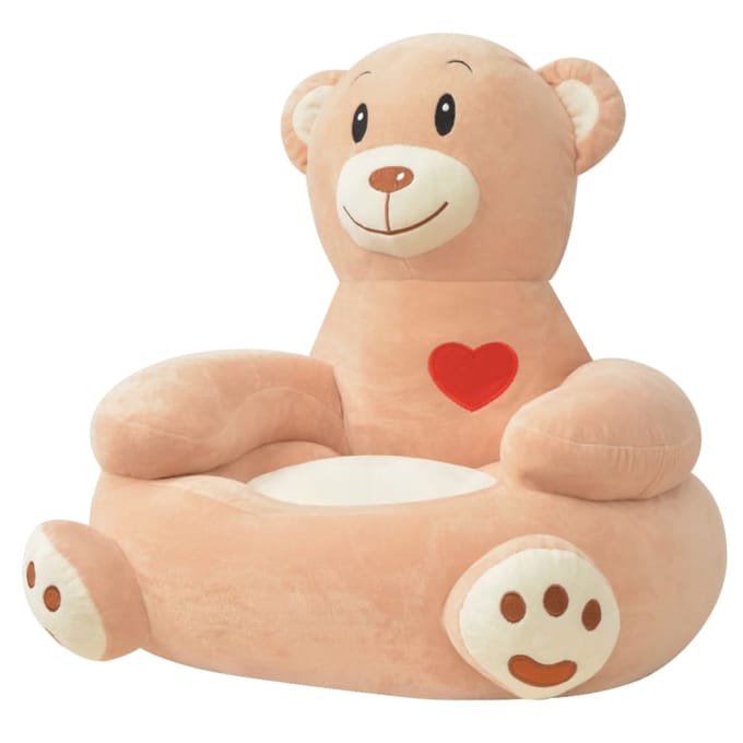 vidaXL - Pluche - kinderstoel - beer - bruin