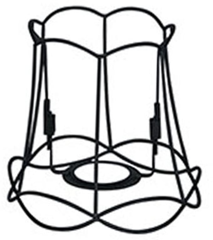 QAZQA granny frame - Retro Lampenkap - Ø 150 mm - Zwart -