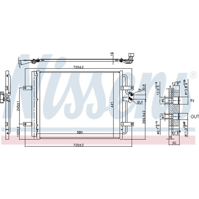 Condensator, airconditioning NISSENS 940584