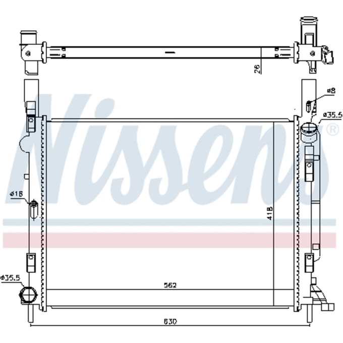 Radiator, motorkoeling NISSENS 637618