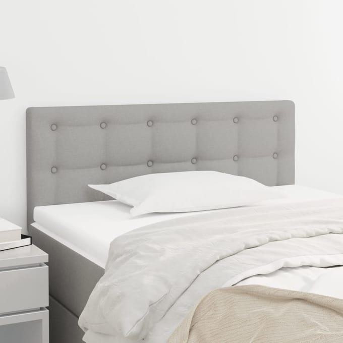 vidaXL - Hoofdbord - 90x5x78/88 - cm - stof - lichtgrijs