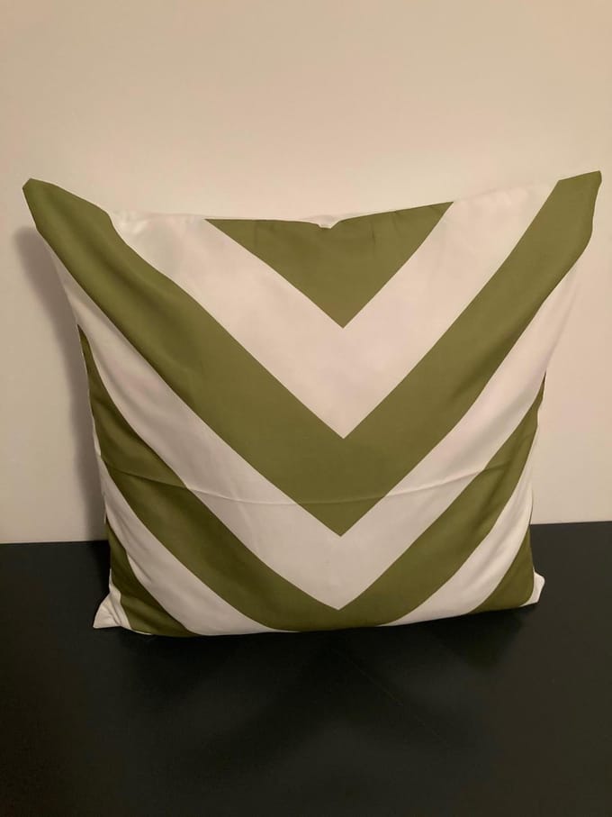 Nordic Geometry Collection Kussenhoes – Olive Green Edition - 45x45 cm
