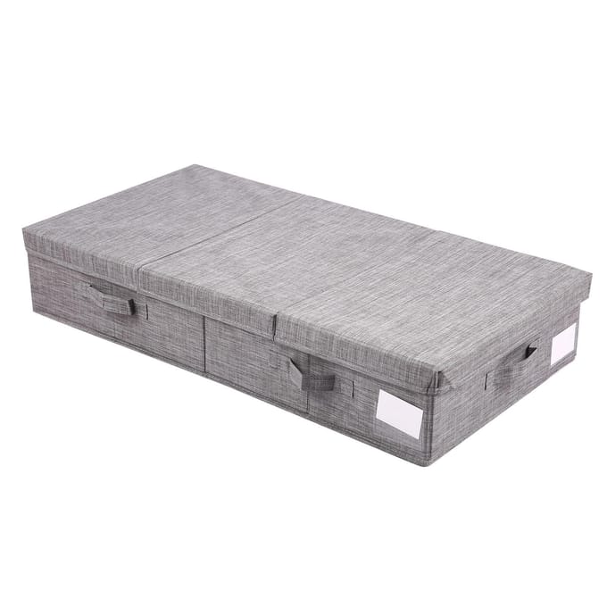 Opbergdoos met deksels Opvouwbare kast Deken Speelgoed Stoffen opbergcontainers 2 pack grijs