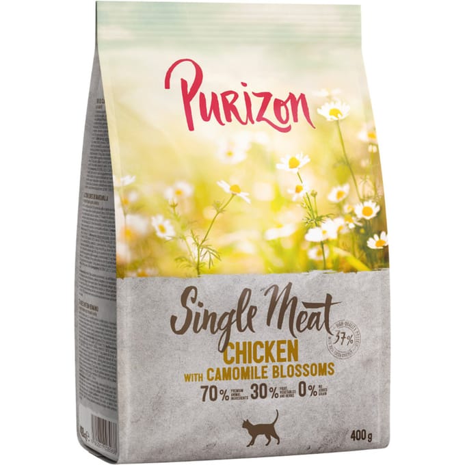 400 g Single Meat Kip met Kamillebloesem Purizon Katten Droogvoer