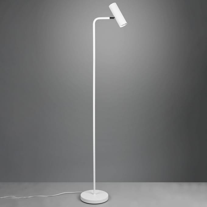 Trio Lighting Vloerlamp Marley, wit, hoogte 151 cm, metaal