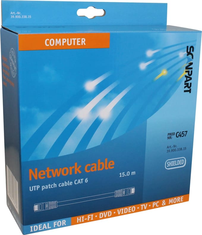 Scanpart UTP kabel 15 meter - Internetkabel - LAN kabel - Netwerkkabel - CAT 6