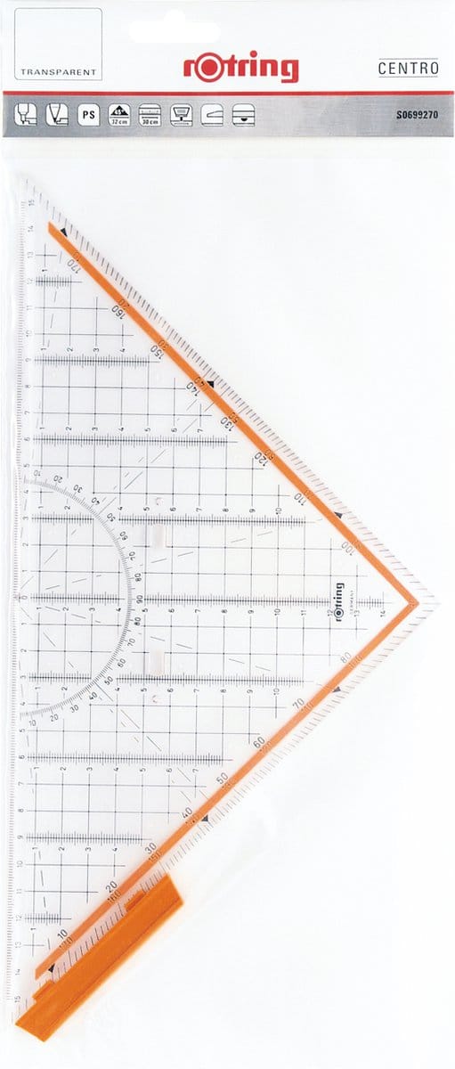 Rotring Centro Professionele Tekendriehoek 32cm