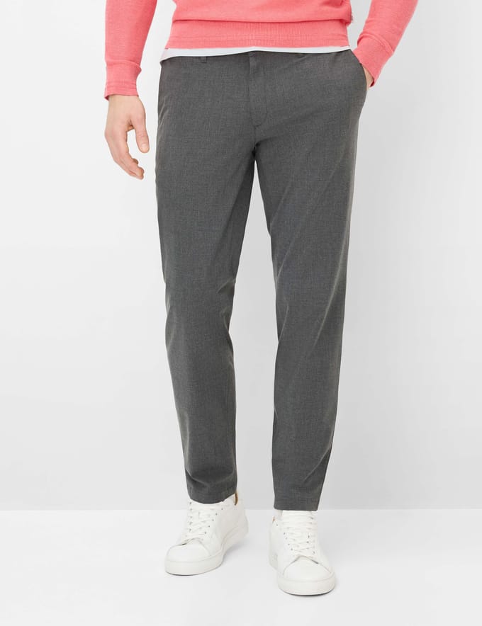 Brax Heren Chino  Style PHIL elefant, donkergrijs, maat 48/32