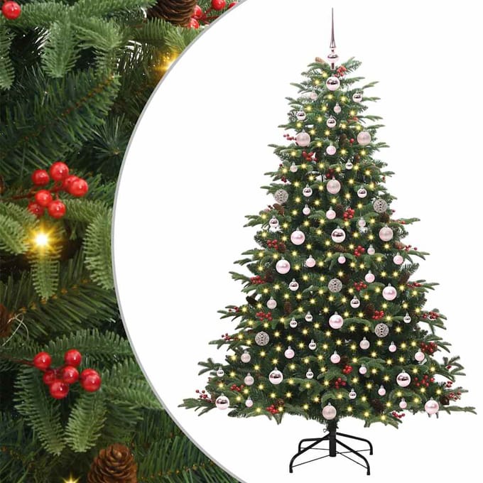 vidaXL - Kunstkerstboom - Groen - 180 - cm - PVC - en - Metaal - en - Plastic
