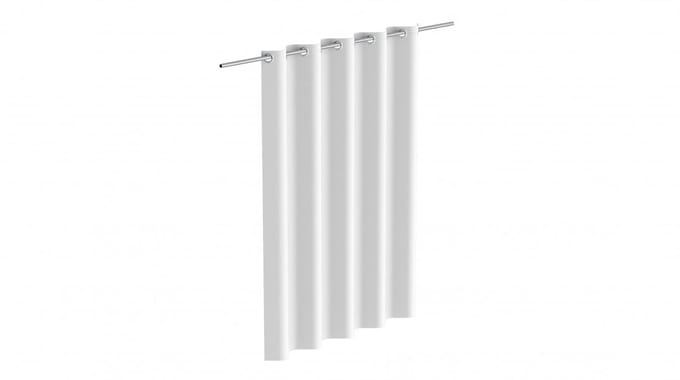 EISL Douchegordijn Wit–Waterafstotend Polyester – Anti-Schimmel 1800x2000